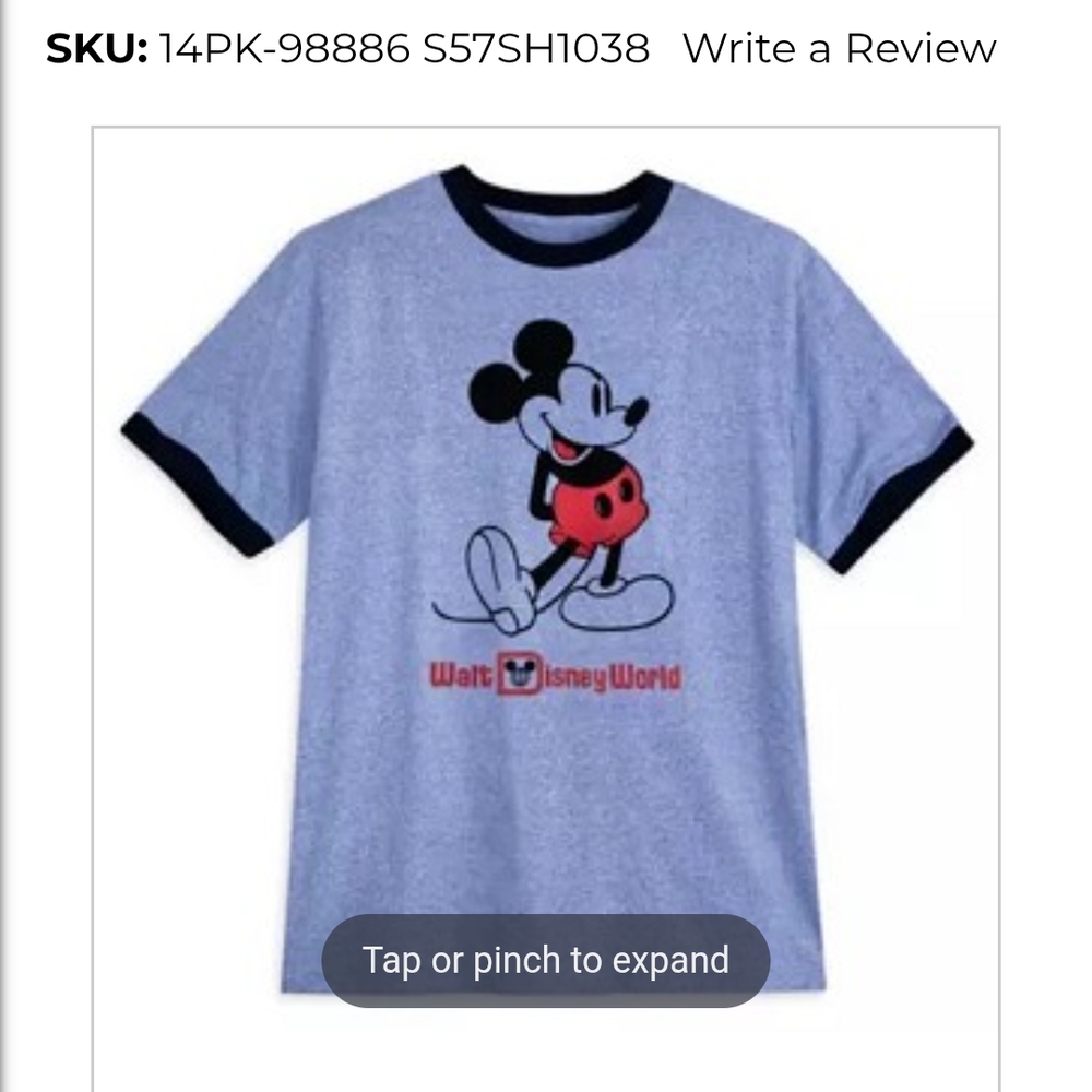 Disney Kids Light Blue Mickey Mouse Tee